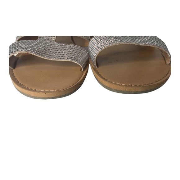 Big Buddha Silver Rhinestone Sandals. Size 9 - Picture 5 of 9